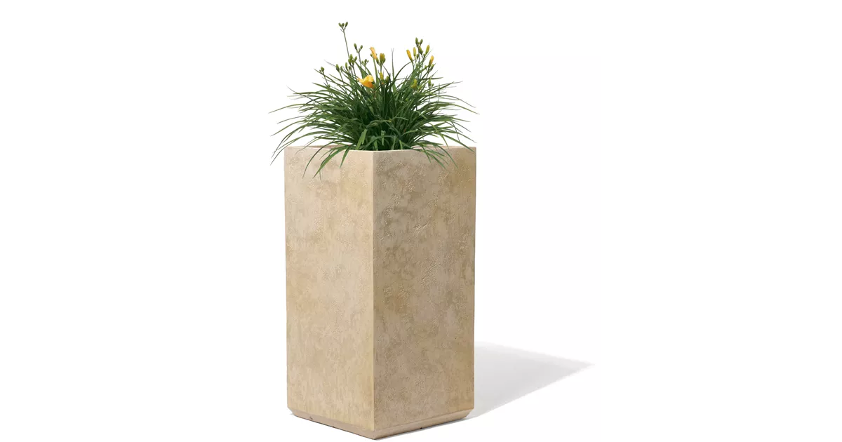 pflanztopf rillenoptik Blumentopf GERADE – Übertopf mit Rillen & Abtropfschale main image 1