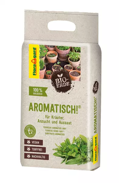 Floragard BIO AROMATISCH® Kräuter und Aussaaterde torffrei