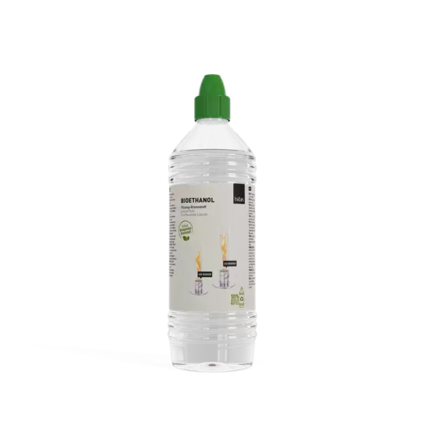 Bioethanol 1l Flasche Sicherer, natürlicher, nachhaltiger, ger